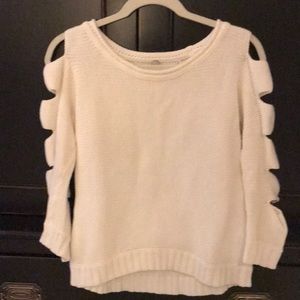 Winter white cotton/acrylic sweater